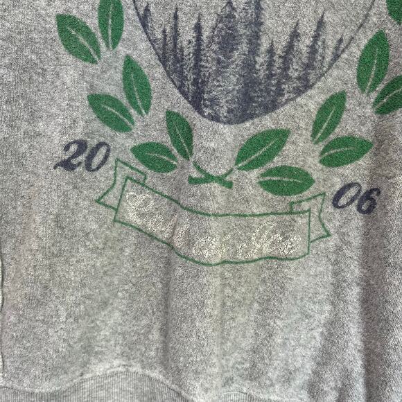 Aerie Winter Tour Sweatshirt Size S Gray Oversized Cozy Graphic Crewneck Top - Picture 5 of 10